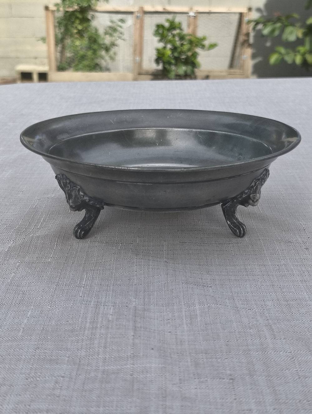 WM Antique Pewter Footed Bowl- England